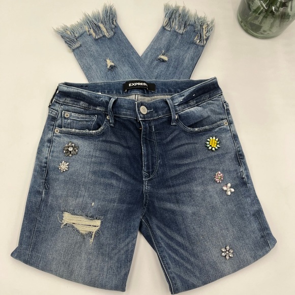 Express Legging Jeans Mid Rise Size 6L - Picture 2 of 8